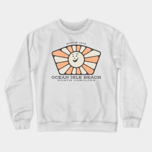 Ocean Isle Beach, NC Summertime Smiley Sunshine Crewneck Sweatshirt